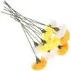 Decorative Flowers 1 Set Simulation Flower Artificial Marigold With Stems And Iron Wire