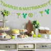 Margarita Bachelorette Party Decor Margs Matrimony Banner för mexikansk fiesta kaktus brudduschengagemang bröllop leveranser 240124