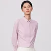 Blusas femininas senhoras escritório escondido abotoado carcela manga longa camisa de trabalho simples blusa leve estiramento formal casual vestido fino