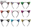 20pcslot Plastisk pannband med 24039039 Reversible Sequin Brodery Ear Cat Fashion Hairband Hair Bow Accessories HB068 C7873110
