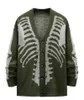 Dameshoodies 2024 Europese en Amerikaanse stijl Mode Straat Trendy Vest met lange mouwen Losse schedel Donkerzwarte trui Heren Dames