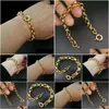 Chain Link Gold Filled Belcher Bolt Ring Mens Womens Solid Bracelet Jewllery In 18-24Cm Length Drop Delivery Jewelry Bracelets Dhsi4