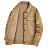 Men's Jackets Mens Spring And Autumn Suede Micro-elastic Lapel Casual Coat Male Tide Men Clothing