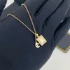 2024diamond necklace love necklaces luxury jewelry for women men 18K rise gold silver Perfume Pineapple chain Necklace fashion Jewelry wedding party gift dhgate