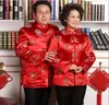 Chinese Traditionele Stijl Mannen Vrouwen Satijnen Jas Casual Tang Pak Nieuwjaar T-shirts Tops Jassen Comfortabele Lange Mouwen Jas