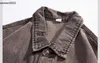 Dżinsowa kurtka kurtki projektanci ubrania noszą stylowy płaszcz dżinsów męskie dżinsy z długim rękawem pojedynczy trójkąt trójkąt jumper logo moda płaszcz 25 stycznia 25 stycznia