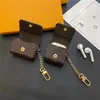 Étui d'accessoires pour écouteurs de luxe pour Airpod Pro 2 Airpods 1 2 3 étuis de protection de lettre de mode fleur marron noir paquet d'écouteurs couverture de porte-clés 56121