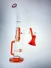 Handgefertigte Wasserpfeifen-Akzente, gefärbt mit amerikanischer roter 16-Zoll-14-mm-Verbindung, Recycling und Aschefänger, schöner Rauchstil, willkommen auf Bestellung