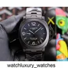 2024 Panerais Watch Mirror Swiss Automatic Designer Movement Arm Watch Size 44mm 904 Steel Strap Men's Luxury Wates Mechanical Wristwatch