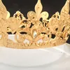 Haarspangen, Retro-schwarze königliche runde Krone, personalisierte Halloween-Party-Accessoires, Herren-Königs-Tiara-Kronen