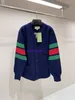 Maglione da uomo maglione firmato pullover con scollo a V a maniche lunghe cardigan da strada giacca alla moda cardigan in lana patchwork rosso e verde serie Exisite 439