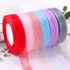 Jewelry Pouches 50Yards/Roll Organza Ribbon Rolls 12/15/20/25mm Gift Wrapping Chiffon Flower Decoration Wholesale