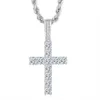 Pendentif Colliers Rap croix pendentif collier pour femmes bijoux femme déclaration hommes glacé chaîne en gros couleur or HIPHOP bijoux YQ240124