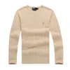 2024 Designer high quality mile wile polo brand men's twist sweater knit cotton sweater jumper pullover sweater Small horse game