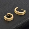 Nabest RVS Geometrische Ronde Huggie Oorbellen Sieraden Dames 18k Vergulde Minimalistische Hoop Earing