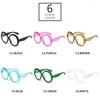 Lunettes de soleil SHAUNA surdimensionné rond femmes bonbons couleur lunettes cadre clair anti lumière bleue lunettes hommes optiques