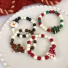 Chain Colorful Christmas Snowman Beaded Bracelet 2023 New Fashion Jewelry Sweet Cute Bracelet for GirlfriendL24