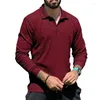 Polos para hombres 2024 Top para hombre Ocio Solapa Camiseta de manga larga Polo para hombres