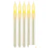 Candles Led 12 Pcs Flameless Taper Candlesbattery Operated Fake Candlesflickering Window Candle Lights H09091128950 Drop De Homefavor Dh68U