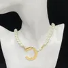 Design Pearl Pendant Necklaces Fashion Neckalce For Woman Couple Chains Brass Necklace Wedding Gift Jewelry Supply