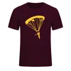 Männer T Shirts Kurzarm Tops Drucken Casual Baumwolle Tees Sky Divers Fallschirm Lustige T-shirt EU Größe
