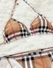 Kvinnors nyhetsdesigner baddräkt kvinnor vintage thong micro täcker kvinnor bikini set badkläder tryckt baddräkter sommarstrand slitage simning sui