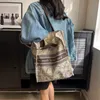 Sac de créateur en toile, nouveau sac à bandoulière simple de grande capacité, fourre-tout à la mode avec petits imprimés