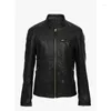 Men's Jackets Leather Jacket Genuine Lambskin With Gold Zipper Fashion Trend