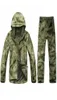 Vente chaude Hommes Armée Tactique Militaire Sports De Plein Air Costume Chasse Camping Escalade Imperméable Coupe-Vent TAD peau Veste + Pantalon T1909195312916