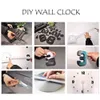 Relojes de pared Reloj de pared grande 3D DIY superficie de espejo creativo reloj adhesivo decorativo de pared 130 cm sin marco para el hogar, la escuela, la oficina, la sala de estar