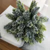 Faux Floral Verdure 1 Pcs / Bundle Artificielle Fausse Plante Verte Pas Cher Fleurs En Plastique pour Mariage Maison Table Décorative Noël Bricolage Bonbons Boîte Cadeau YQ240125