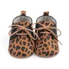 First Walkers Frühling Herbst Babyschuhe Kleinkinder Leopardenmuster Geboren Weicher Boden Rutschfestes Leder Kleinkind Lässig