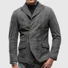 Men's Jackets 2024 Spring Mens Vintage Solid Color Long Sleeve Double Breasted Lapel Coat Men Fashion Outfits Winter Outdoor Outerwear