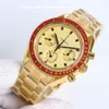 贅沢18kローズゴールドムーンウォッチメンズウォッチ3861マニュアル巻きクロノグラフムーブメントサファイアクリスタルデザイナークラシック腕時計42mm