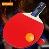 Bord Tennisracketar 2st Double Racket Färdiga par racket Nybörjare Set Barn och Student Racket Ping Pong Racket 240123