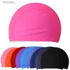 Gorros de natación 1 Uds hombres mujeres niños Color sólido deportivo gorros de baño ultrafinos protegen las orejas pelo largo herramientas de natación L240125