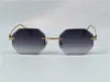 zonnebril vintage Piccadilly onregelmatige randloze diamantgeslepen lens retro mode avant-garde ontwerp uv400 lichte kleur decoratie zomerbril 0116 met etui