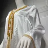 Vêtements ethniques 2 pièces Ensemble Femmes Musulman Satin Abaya Sans Manches Robe Blanche Tenues Islamique Jalabiya Eid Marocain Kaftan Dubaï Turquie Robe