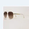 Sunglasses ORIGINAL MOD0755 Vintage Square Classic Business UV400 Men Luxury Top Quality Gold Alloy Frame Women Couple Eyewear