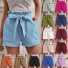 Women's Shorts Womens Women Casual Comfy Lace Up Elastic Waist Summer With Two Piece Short Set Pajamas For