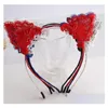 Fasce per capelli Y Fasce in pizzo cavo Copricapo di moda Cute Cat Ear Fascia in tessuto Accessori per capelli europei e americani All'ingrosso Dh6Yy