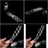 その他のマッサージアイテムMas Crystal Glass Dildo Beads Butt Plug Anal Gspot Fake Penis Masr Masturbation adt Toys for Women4779215 Drop Del DH61J