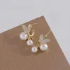 Dangle Earrings Pendientes Imitation Pearl Earring W/ECO Minimalist Copper Brass Butterfly CZ14kGold Filled Jewelry For Women Daily Wear