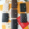 Designer-Taschen, Unisex-Geldbörsen, Gitterbuchstabe, Damen-Notizbuch, Marke, Schnalle, Multi-Clip, Tagebuch, Buchclip, Herren, brauner Brief, Tagebuchbuch, Geldbörse, Clutch-Taschen