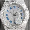 Ap Watch Diamond Moissanite Iced Out могут пройти тест 42 мм Мужские механические бриллианты Безель Сапфир Водонепроницаемые наручные часы Модные наручные часы Montre De Luxe B8Q1