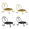 Bougeoirs support métallique pour petite chaise ronde créative, chandelier, porte-bijoux, décoration de maison, chambre à coucher, salon, bureau