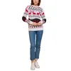 Kvinnors tröjor Julhoppare för kvinnor Män par unisex ful tröja Xmas Reindeer tryckt stickad pullover Santa Holiday Sweatshirt