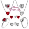 Collier et bague en forme d'amour pour femmes, boucles d'oreilles adaptées au Bracelet Original, bijoux de charme, cadeau, offre spéciale