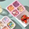 Stoviglie 4 griglie Bento Box La separazione dei dessert non stringe il gusto Contenitore per il pranzo portatile per bambini
