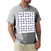 Polo da uomo T-shirt con fiori blu e viola acquerello senza sfondo T-shirt personalizzate Camicia da uomo tinta unita bianca